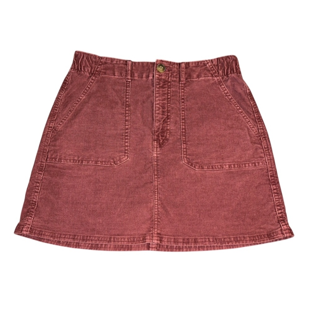 American Eagle Outfitters Red-burgundy seasonal corduroy Skirt size 6 - Picture 4 of 11
